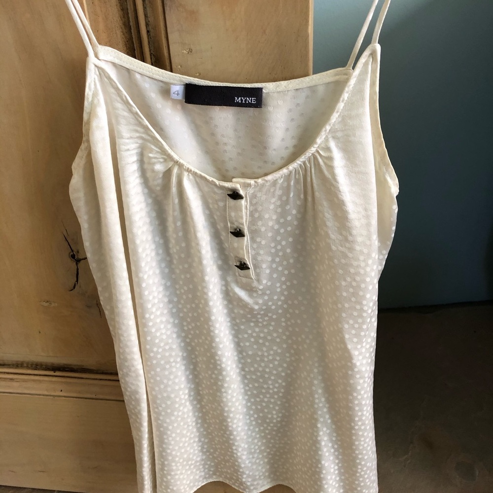 Cream Silk Tank top